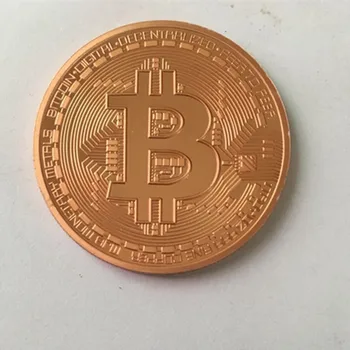3-częściowy klasyczny Bitcoin BTC 24K obecnie pozłacany srebrny brązowy ikonę 40 mm Internetu motyw pamiątka kolekcjonerskiej ozdoba moneta