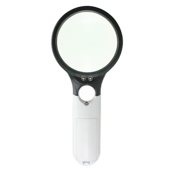 3 LED Light Handheld Magnifier czytanie szkło powiększające soczewki biżuteria lupa nowa dostawa