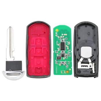 3 przyciski smart card zdalnego pilota 434 Mhz ID49 chip do Mazda CX-5 z ostrzem kluczyka Smergency