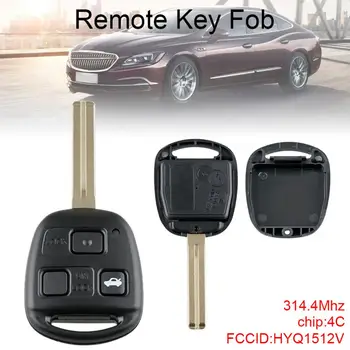 314,4 Mhz 3 przyciski Uncut kreator kluczyk Keyless Entry Remote Fob z chipem 4C HYQ1512V pasuje do Lexus