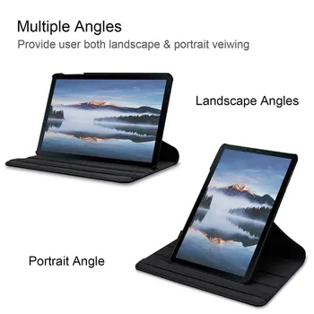 360 stopni obrotowy smart-etui ze skóry PU do Samsung Galaxy Tab S6 Lite 10.4 SM-P610/P615 Tablet Funda Capa Cover+prezenty