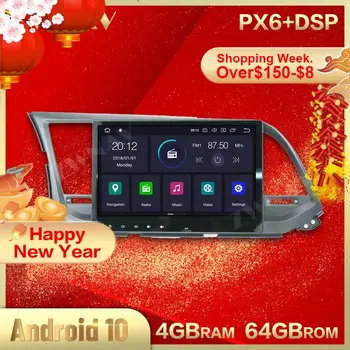 4+64G Android 10.0 GPS, odtwarzacz multimedialny HYUNDAI Elantra 2016-2019 Car DVD Navigation Radio Video Car Audio Player 2 din