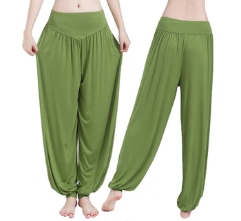 4 kolory szerokie spodnie do jogi plus rozmiar damskie spodnie długie spodnie do jogi i tańca M L XL XXL XXXL miękkie modalne domowe spodnie 8