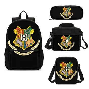 4 szt./kpl. damski plecak torby szkolne Magic Academy Printing męskie plecaki z fajnymi skrzynią dla młodzieży dziewcząt plecaki Mochila