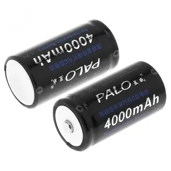 4 szt./lot PALO 4000mAh 1.2 V C/Size Ni-MH akumulator z niskim саморазрядом dla zastosowań domowych latarki / podgrzewacza