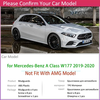 4 szt. os os samochodowy błotnik do Mercedes Benz A-Class A W177 2019 2020 błotnik błotnik błotniki błotniki akcesoria