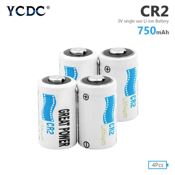 4 szt premium 3 V 750mAh CR2 LiMnO2 litowych baterii do kamery walkie-talkie hamulce tarczowe zamek alarm wycieku gazu dzwonek do drzwi