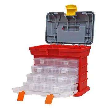 4 warstwowe sprzęt wędkarski przenośny zestaw narzędzi odkryty narzędziowa walizka śruba sprzęt plastikowe pudełko do przechowywania skrzynka narzędziowa z wzmacniającego uchwytem