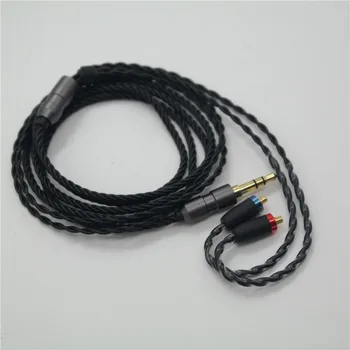 4-прядный skrętki MMCX zestaw słuchawkowy do telefonu komórkowego, MP3 kabel do słuchawek Shure SE535 SE846 UE900 XBA-A3 A2 H2 3 TK200