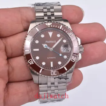 40 mm on taras luksusowe zegarki mechaniczne moda casual bezel obrotowy pasek ze stali nierdzewnej szafirowe szkło, kalendarz automatyczny Stro