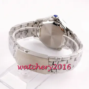41 mm bliger szafirowe szkło przejrzyste tylny ceramiczny pierścień NH35 mechanizm automatyczny zegarki męskie