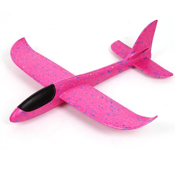 48 cm ręcznie rzut pianki samolot zabawki odkryty uruchomienie szybowiec samolot dzieci prezent zabawka za darmo latać samolot zabawki puzzle model-Jouët