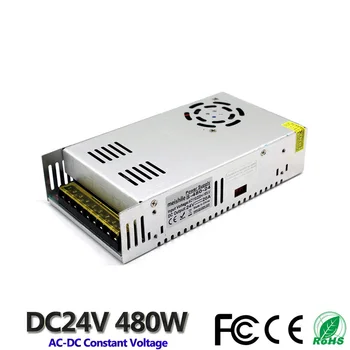480W 24V 20A zasilacz transformatory AC110V 220V do DC24V SMPS CCTV monitoring komputerowy projekt led paski światła
