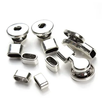 5 zestawów aluminiowe klamry, haki złącza do bransoletki zrobić otwór wewnętrzny 10*5 mm dla DIY bransoletka naszyjnik biżuteria wnioski materiał
