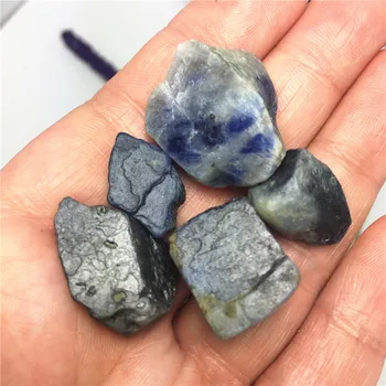 5szt naturalny niebieski korund surowe kamienie naturalny szorstki klejnot Kryształ mineralny próbki kolekcja kamieni