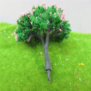 6 cm, 20 szt./lot architektura nowy model zielony z Pinke N skala drzewo do Ho pociąg układ