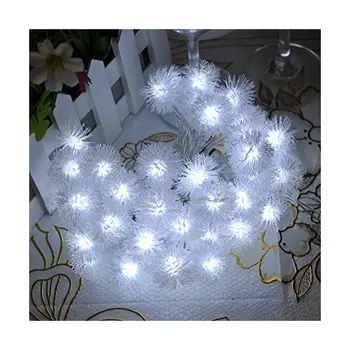 8 m 50 LED biały śnieg pompona świąteczne smyczki światła wspaniałe światła poprawiny girlanda dekoracja dekoracyjne światła wystrój domu
