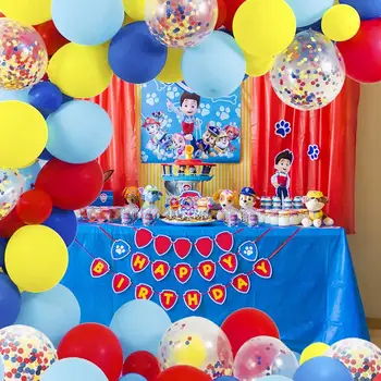 80ШТ cyrk partii balony łuk zestaw lateksowe balony z konfetti balon garland pasek zestaw do kąpieli dziecka Lapa urodziny