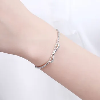 925 srebro Kryształ kwiat bransoletka bransoletka dla kobiet poprawiny biżuteria sl105