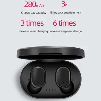 A6S TWS Bluetooth 5.0 słuchawki Bezprzewodowe słuchawki stereo sportowe słuchawki-słuchawki z mikrofonem Bluetooth Wireless
