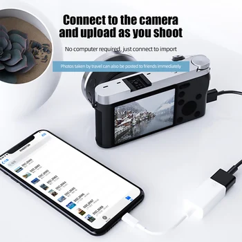Accezz USB to Lighting IOS 13 OTG adapter do iPhone 11 XS Pro 7 8 dla iPad ładowarka kabel do myszy, klawiatury MIDI Camera Reader