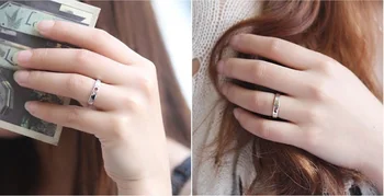 Almei moda śliczne małe nóżki pierścienie dla kobiet кубическое pierścień mężczyźni do zaręczyny miłość kolor srebrny biżuteria prezent biżuteria J013