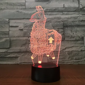 Alpaka, lama 3D Led lampa stołowa symulacja lampka Usb ładowanie fotelik nastrój przycisk dotykowy sypialnia dla dzieci oświetlenie dla domu dekoracji prezent