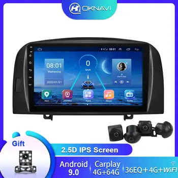 Android 9.0 9 calowy Carplay 4G WIFI DSP BT Radio, odtwarzacz wideo HYUNDAI SONATA NF 2004-2008 głowicy GPS nawigacja nie DVD