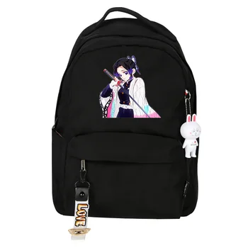 Anime Demon Slayer szkolny plecak dla nastolatek chłopcy szkolna torba Kochou Shinobu Travel Shoulder kawai Mochilas