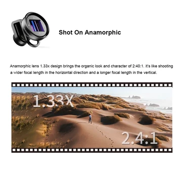 APEXEL 1.33 x tryb & kinowy obiektyw 4K HD widescreen кинообъектив Vlog fotografowanie deformacja telefon obiektyw dla smartfonów iPhone Samsung