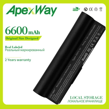 Apexway 6600 mah 6 komórek bateria do laptopa Asus A22-700 A22-P701 A23-P701 P22-900 Eee PC 701 4G 8G 2G 4G Surf Surf 900 700