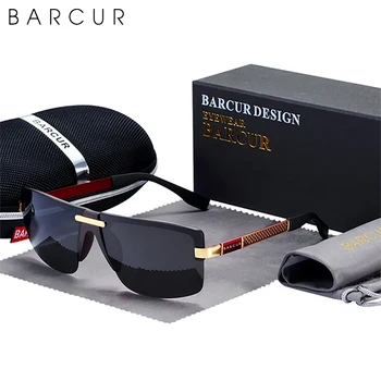 BARCUR marki markowe okulary przeciwsłoneczne, męskie okulary przeciwsłoneczne do jazdy mężczyźni 2021 spolaryzowane okulary akcesoria z opakowania