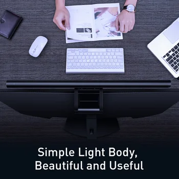 Baseus LED lampa stołowa regulowany laptop czytanie światło ekranu komputera ochrona oczu lampa akumulatorowa USB światło dla biura w domu