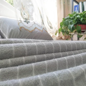 Bawełniane frotte wodoodporny pokrowiec materaca do łóżka twarde szare prześcieradło ochraniacz Pad Cover Anti-mite