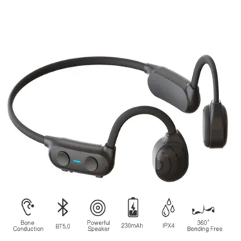 Bezprzewodowe słuchawki Bluetooth kostna przewodność sportowe słuchawki IP56 zestaw słuchawkowy stereo głośnik z mikrofonem do biegania