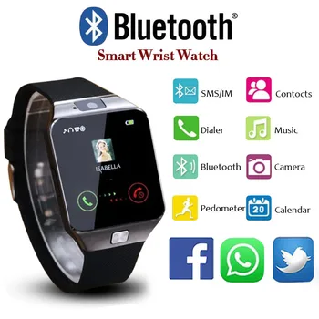Bluetooth Smart Watch Smartwatch DZ09 Android telefon Relogio 2G GSM SIM karta TF aparat dla iPhone Samsung Android PK GT08 A1