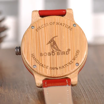 BOBO BIRD Lovers' Watches orologio da polso Casual Kwarcowy zegarek ręcznie klasyczne bambusowe zegar Relogio Feminino