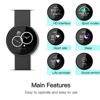 Bozlun B36M Smart Watch monitor rytmu serca GPS Sport Fitness Tracker Smartwatch dla Huawei iphone Samsung reloj inteligente