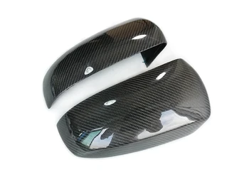 Błyszczący czarny prawdziwego włókna węglowego lusterko boczne wymiana pokrywy z uchwytami lusterko wsteczne pokrywy do BMW X5 E70 X6 E71