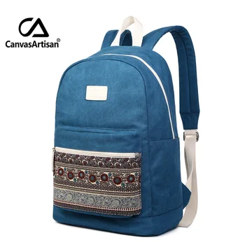 Canvasartisan nowy płótnie plecak torba dla kobiet, Vintage stylowy casual laptop plecaki podróży 2 Rozmiar 13 cali 15 cali