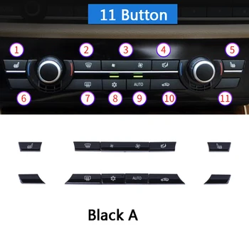 Car Auto Air Conditional Button Key Caps A/C, Heater Switch Kit BMW 5GT F07 F10 F11 F06 F12 F13 F01 F02 remontowe akcesoria