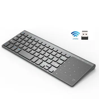 Cienka 2.4 ghz USB Bezprzewodowa mini klawiatura z cyfrowym panelem dotykowym klawiatura numeryczna do tabletu tenis notebook PC mechaniczne 110 klawiszy