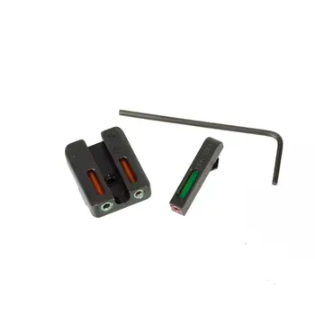Combat Notch tylne celowniki Focus-lock do Glock Gear Real Red green Fiber Optic Front For Glock 17 17L 19 22 23 24 26 27 33 34