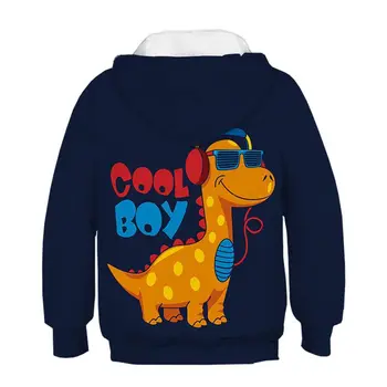 Cool Boys Dinosaur Life Kapturem bluza ubrania Dziecięce bluzy dla dziewczyn młodzieży, odzież Boys Baby Animal 3D z Kapturem Kid Tops