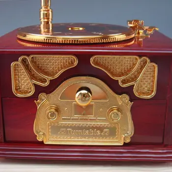 CSS gramofon w formie klasycznej vintage pozytywki ręcznie кривошипный typ pozytywki ruch Diy romantyczny prezent Drop Shipping