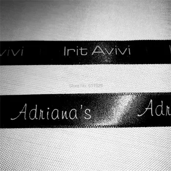 Customize logo label/black satin ribbon printing/brand label/personalized name tag for kids/Clothing Label/DIY tag/brand name