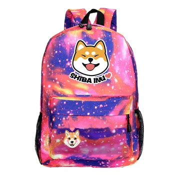 Cute Dog Shiba Inu-Kids Boys Girls Back to School Gift Backpack Men Women New Pattern Travel Bag Fashion Book Mochila for Teens