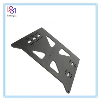 Czarna aluminiowa Y wózek eloxal, płyta Upgrade V2 Hot Bed Support Plate dla Wanhao Prusa i3 RepRap DIY 3D Printer parts