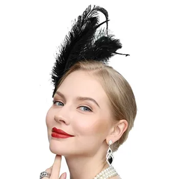 Damska wieczne opaska na głowę Great Gatsby Cosplay Party akcesoria do włosów Flapper Ślubne kolczyki zestawy