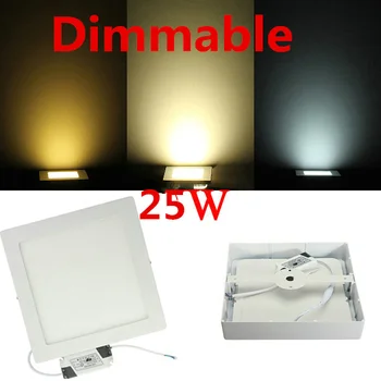 Darmowa wysyłka Dimmable 25 W super jasne led kwadratowy powierzchni lampa sufitowa SMD 2835 Panel Light dla domu oświetlenie